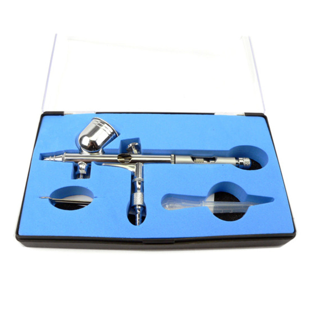 Arts & Crafts: Air Brush Spray Gun Dual Action Mirco Air Control Kit 0.2mm
