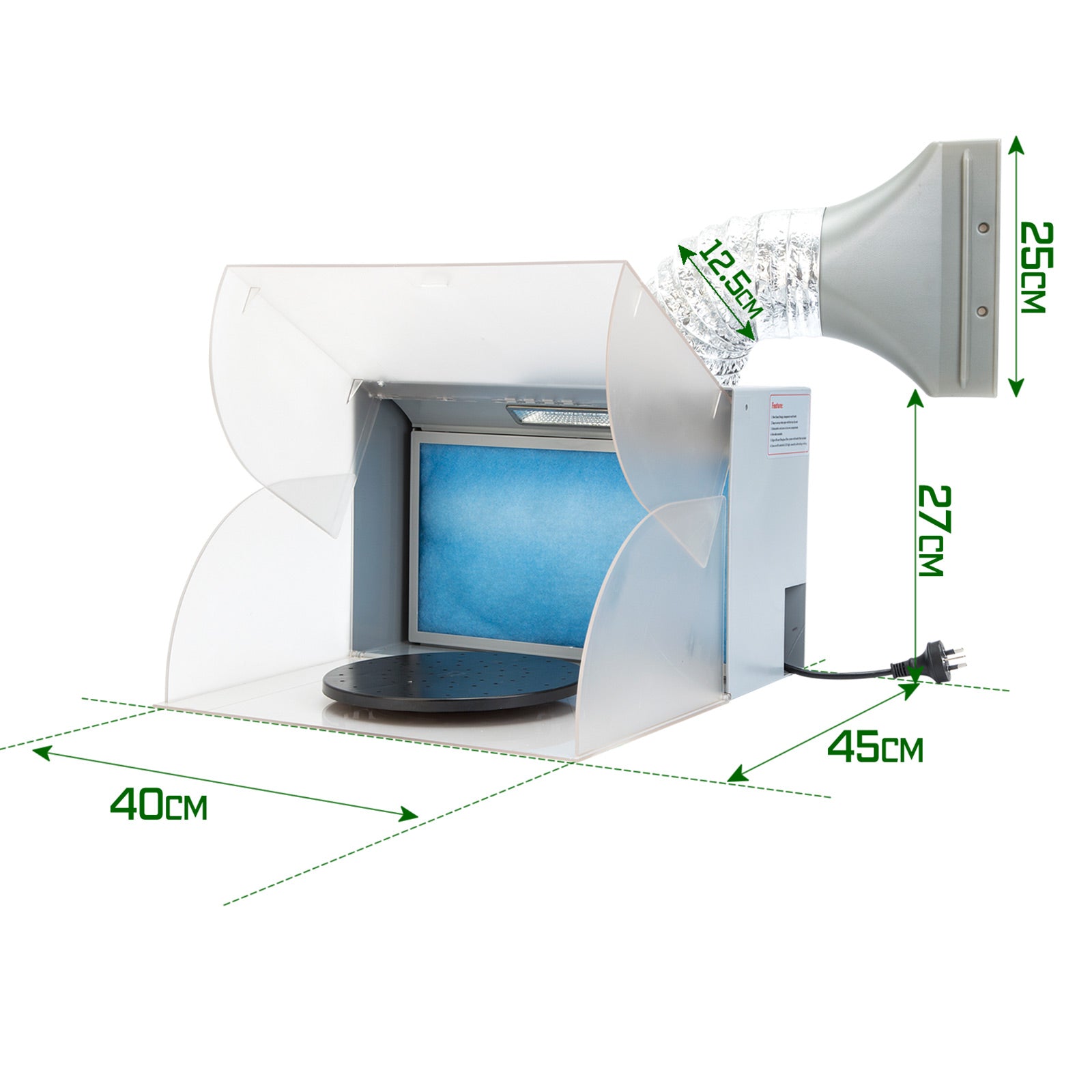 Arts & Crafts: Portable Exhaust Fan Air Brush Spray Booth with LED