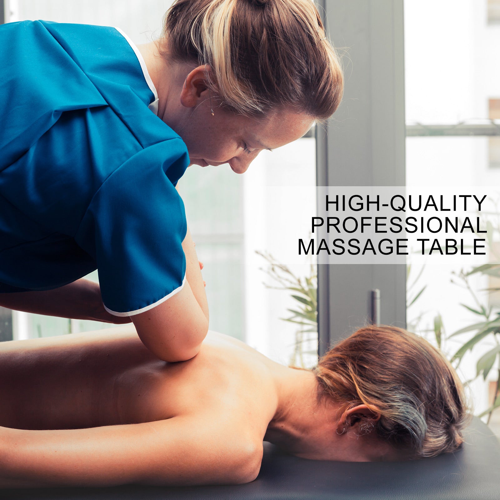 Massage Chairs: Aluminium Portable Beauty Massage Table Bed 3 Fold 70cm Black