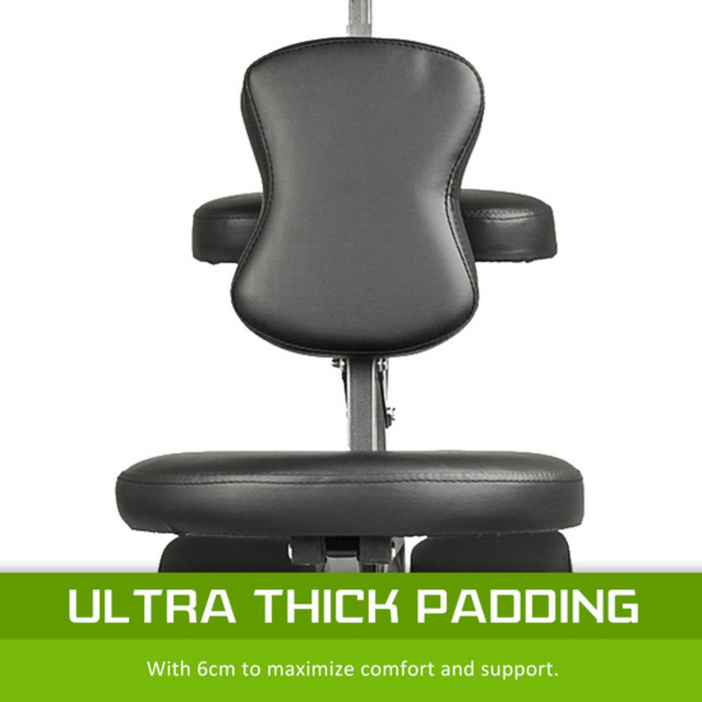 Massage Chairs: Aluminium Portable Beauty Massage Foldable Chair Table BLACK