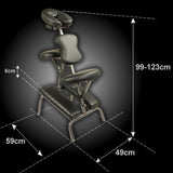 Massage Chairs: Aluminium Portable Beauty Massage Foldable Chair Table BLACK