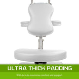 Massage Chairs: Aluminium Portable Beauty Massage Foldable Chair Table WHITE