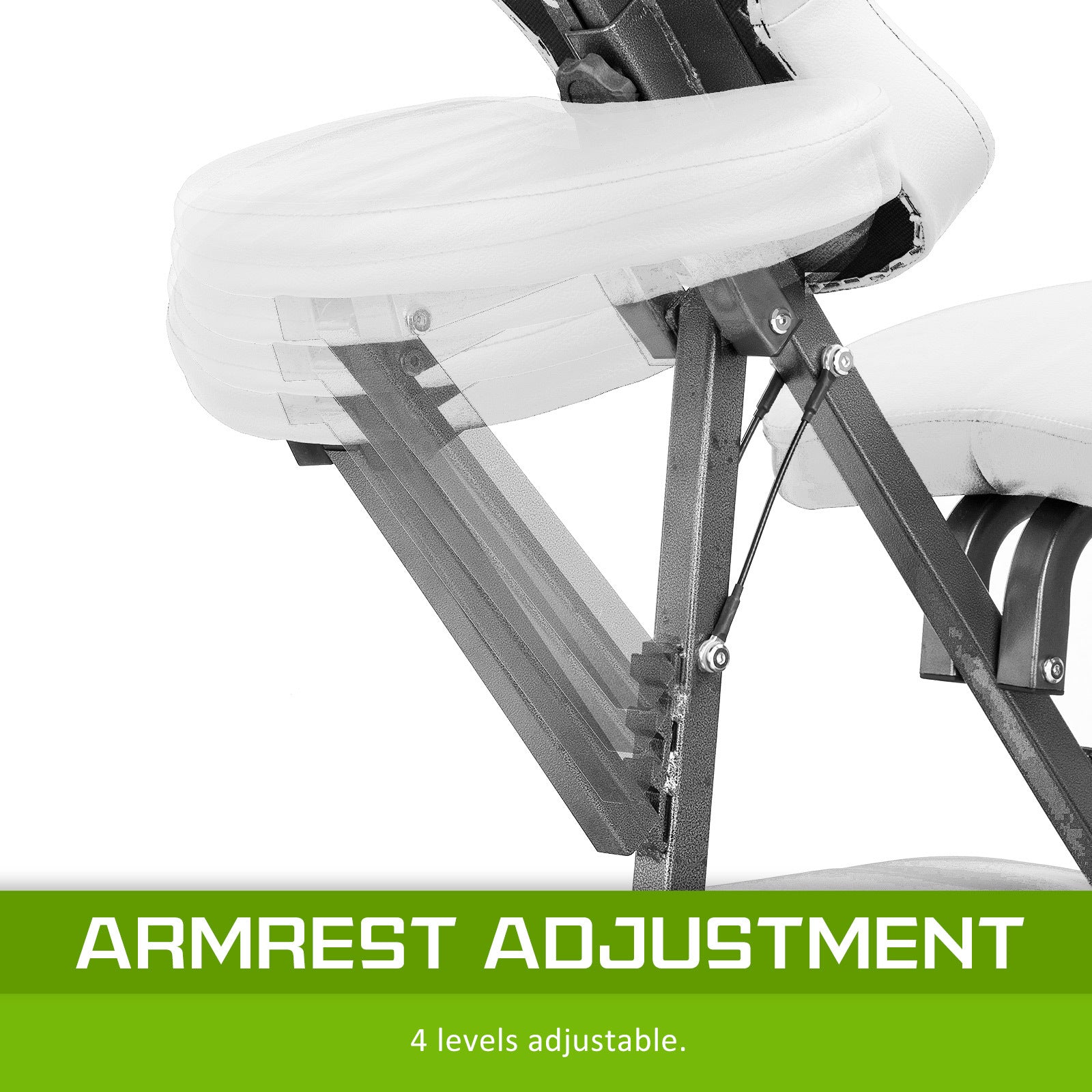 Massage Chairs: Aluminium Portable Beauty Massage Foldable Chair Table WHITE