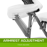 Massage Chairs: Aluminium Portable Beauty Massage Foldable Chair Table WHITE