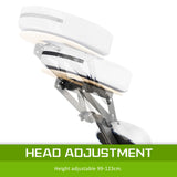 Massage Chairs: Aluminium Portable Beauty Massage Foldable Chair Table WHITE