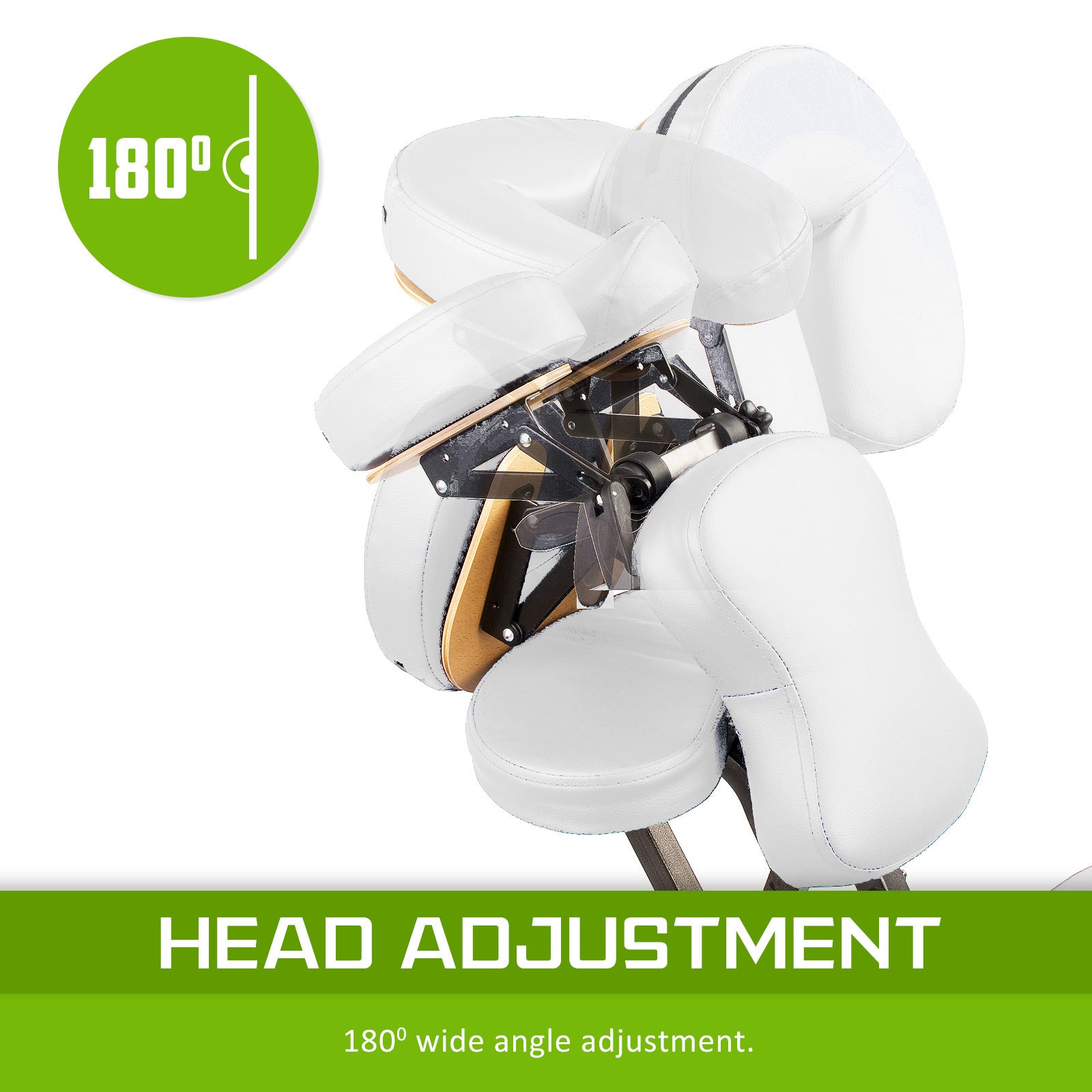 Massage Chairs: Aluminium Portable Beauty Massage Foldable Chair Table WHITE