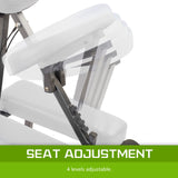 Massage Chairs: Aluminium Portable Beauty Massage Foldable Chair Table WHITE