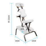 Massage Chairs: Aluminium Portable Beauty Massage Foldable Chair Table WHITE