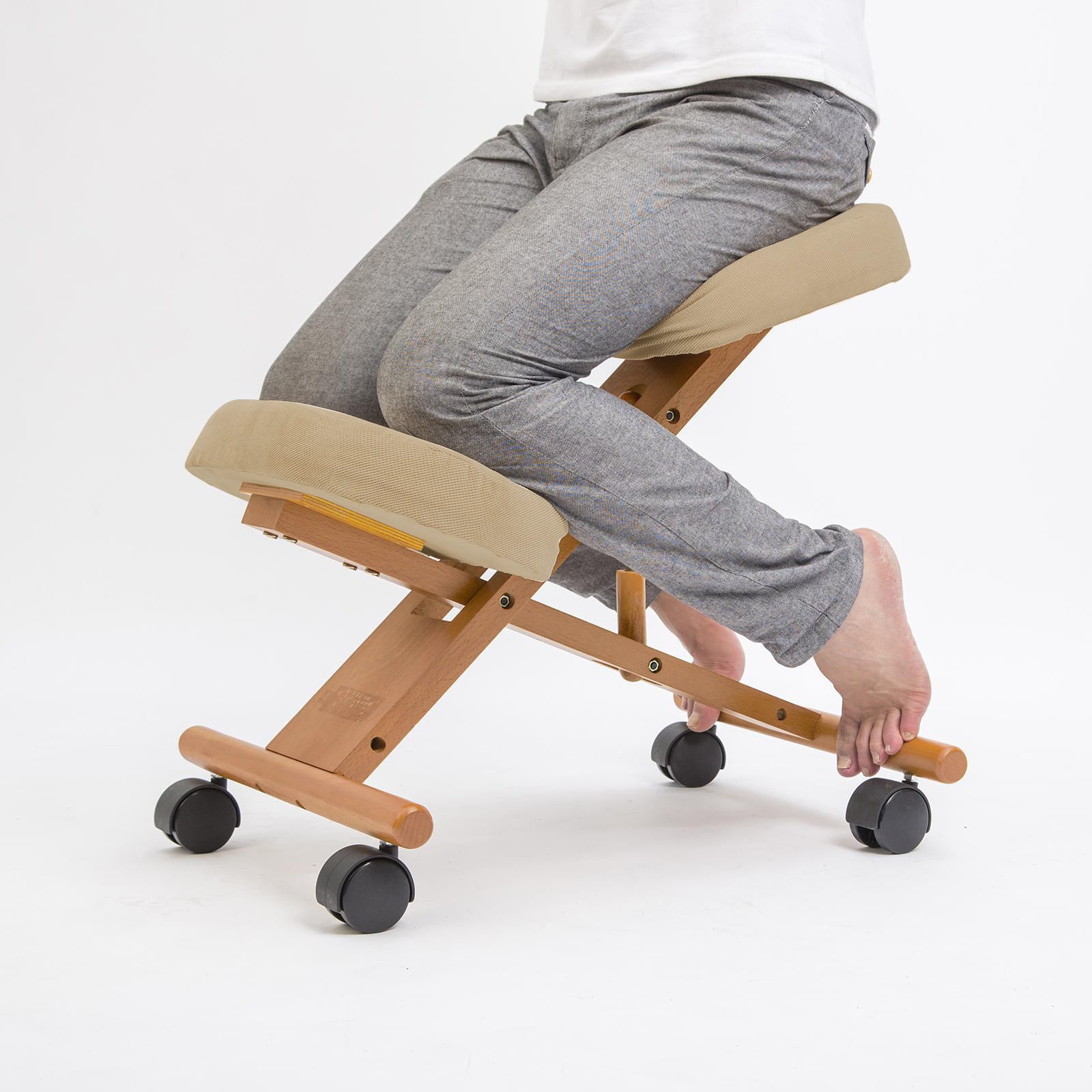 Office & Desk Chairs: Ergonomic Adjustable Kneeling Chair BEIGE