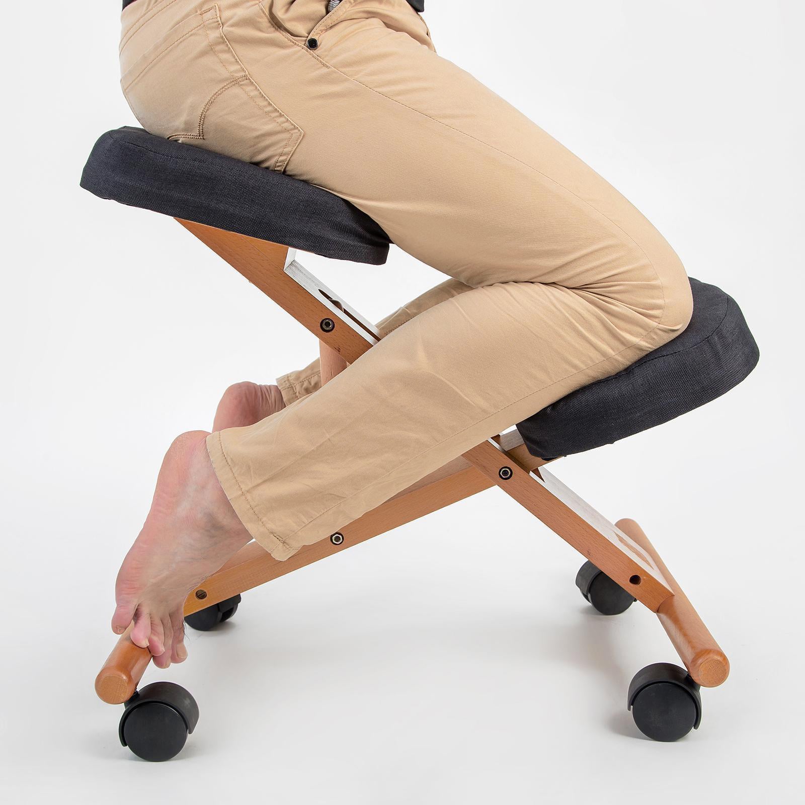 Office & Desk Chairs: Ergonomic Adjustable Kneeling Chair BLACK