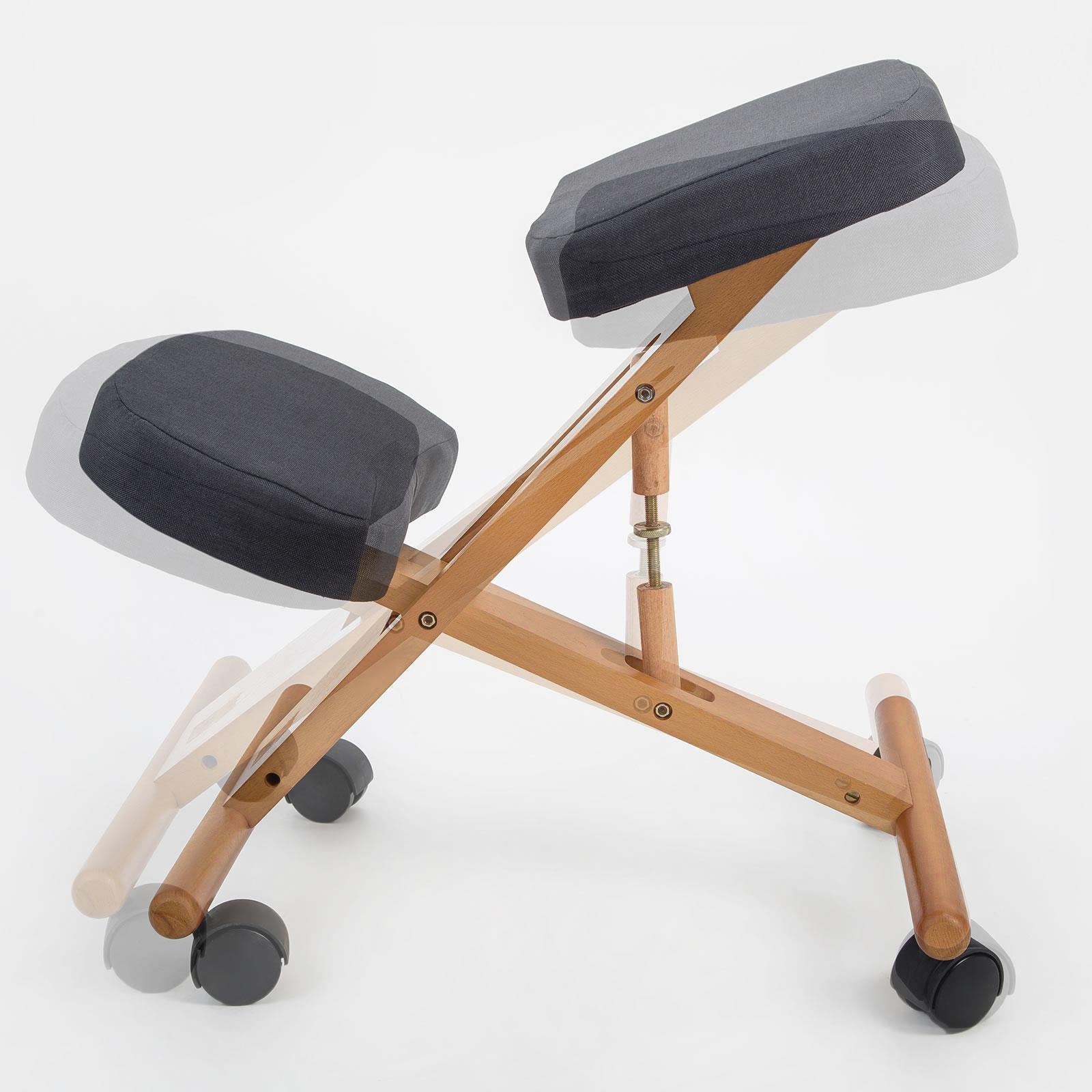 Office & Desk Chairs: Ergonomic Adjustable Kneeling Chair BLACK