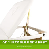 Massage Chairs: Wooden Portable Beauty Massage Table Bed 3 Fold 70cm WHITE