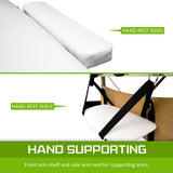 Massage Chairs: Wooden Portable Beauty Massage Table Bed 3 Fold 70cm WHITE