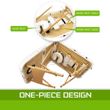 Massage Chairs: Wooden Portable Beauty Massage Table Bed 3 Fold 70cm WHITE