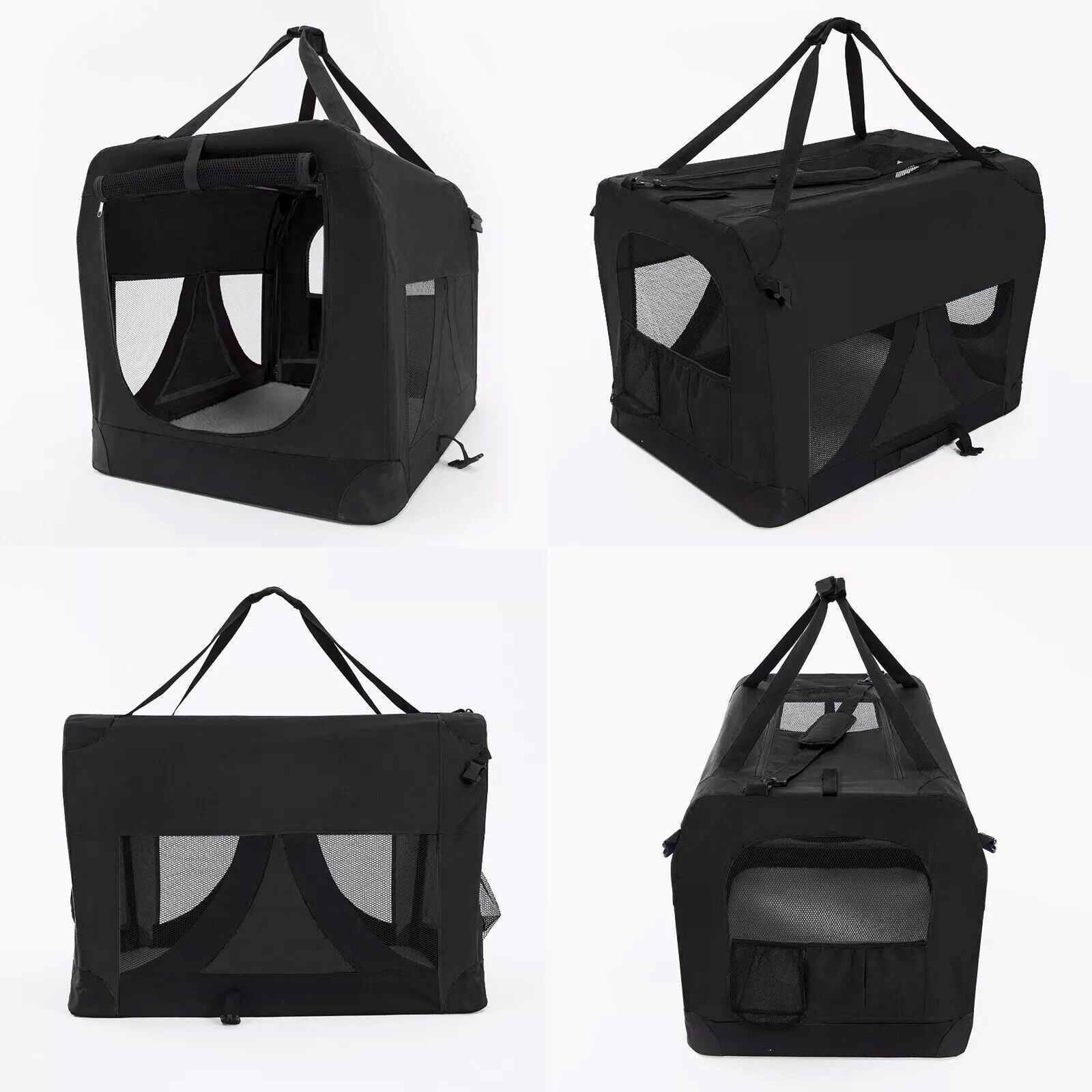Dog Playpens & Gates: Portable Soft Dog Cage Crate Carrier XXXL BLACK