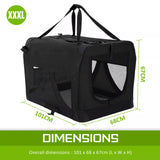 Dog Playpens & Gates: Portable Soft Dog Cage Crate Carrier XXXL BLACK