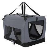Dog Playpens & Gates: Portable Soft Dog Cage Crate Carrier XXXL GREY