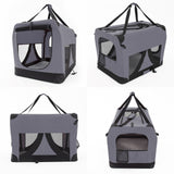 Dog Playpens & Gates: Portable Soft Dog Cage Crate Carrier XXXL GREY