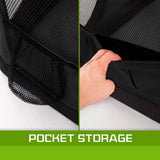 Dog Playpens & Gates: Portable Soft Dog Cage Crate Carrier L BLACK