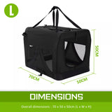Dog Playpens & Gates: Portable Soft Dog Cage Crate Carrier L BLACK