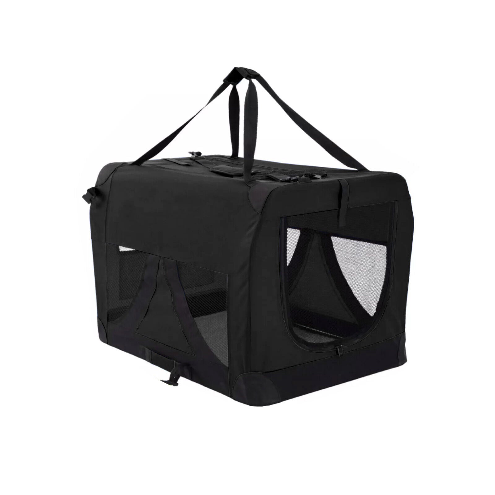 Dog Playpens & Gates: Portable Soft Dog Cage Crate Carrier XL BLACK