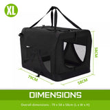Dog Playpens & Gates: Portable Soft Dog Cage Crate Carrier XL BLACK