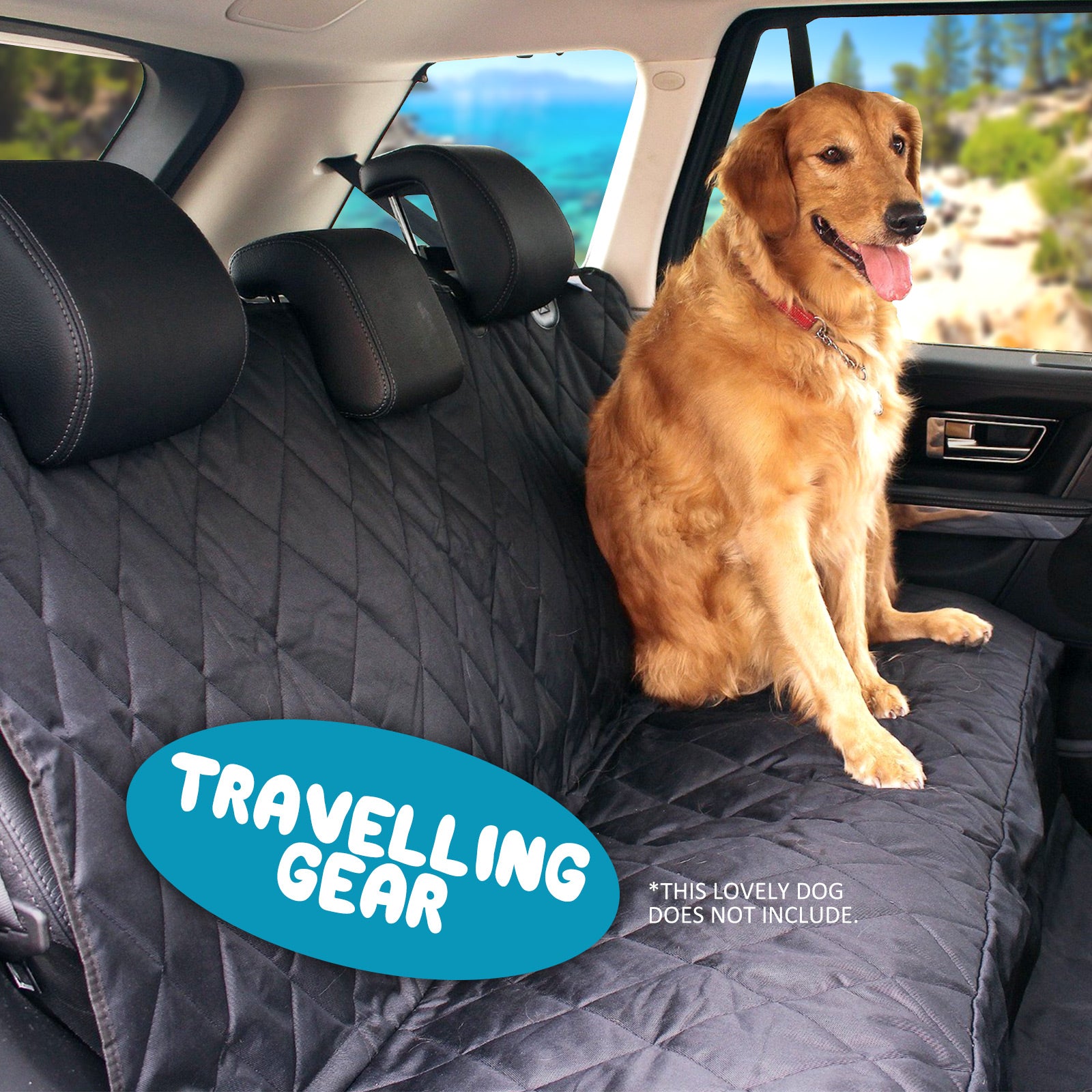 Dog Playpens & Gates: XXL Pet Dog Car Boot Seat Cover Waterproof Mat BLACK
