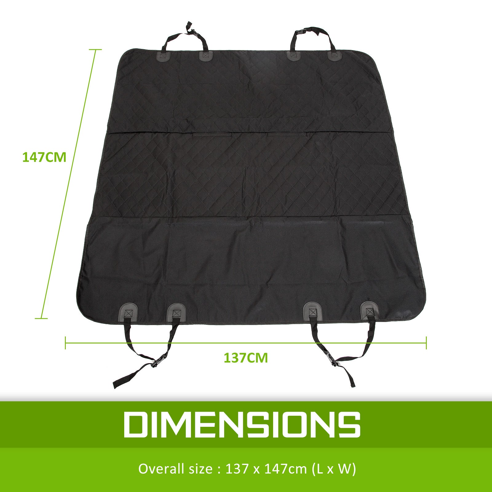 Dog Playpens & Gates: XXL Pet Dog Car Boot Seat Cover Waterproof Mat BLACK