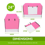 Dog Playpens & Gates: Cage Cover Enclosure for Wire Dog Cage Crate 24in PINK