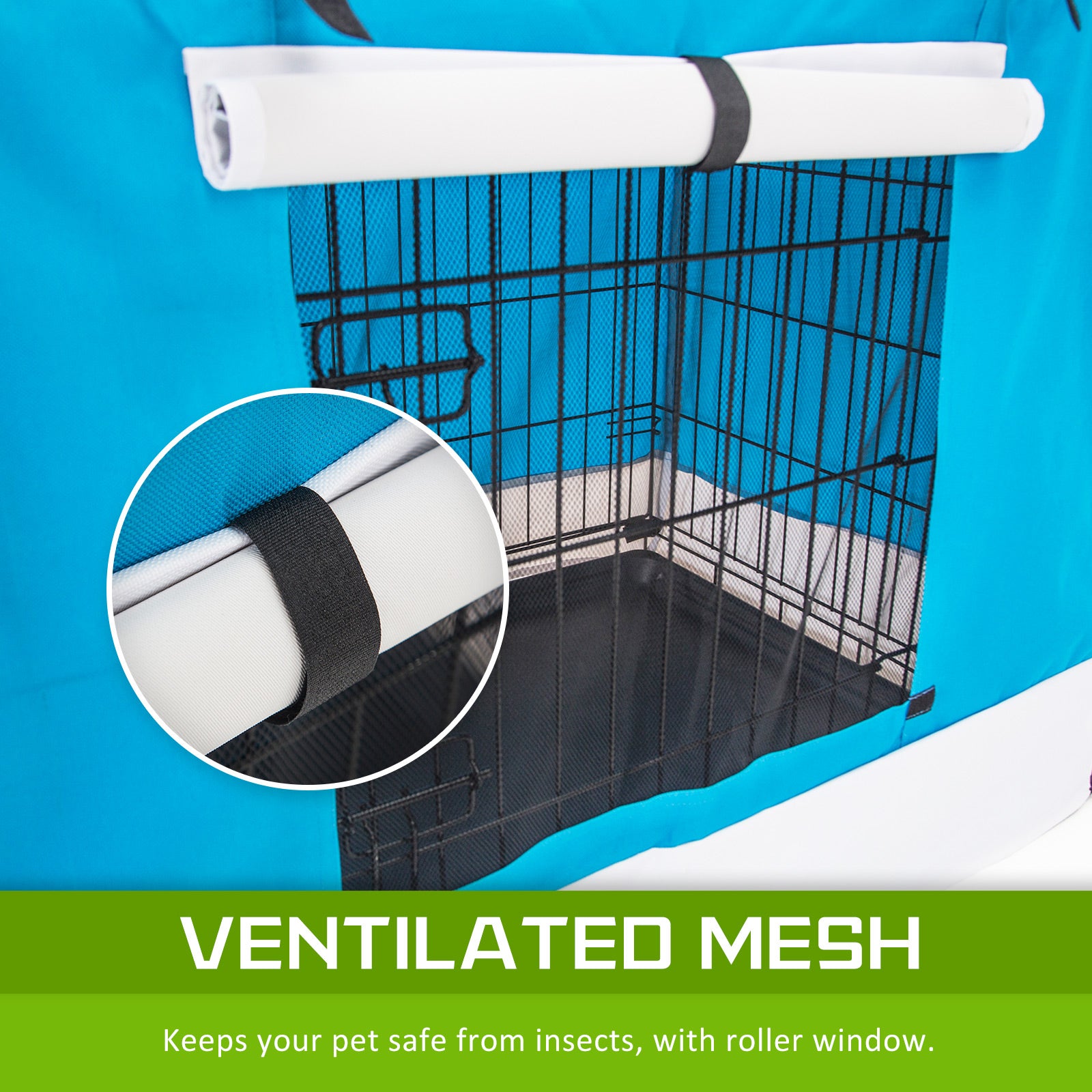 Dog Playpens & Gates: Cage Cover Enclosure for Wire Dog Cage Crate 36in BLUE