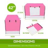 Dog Playpens & Gates: Cage Cover Enclosure for Wire Dog Cage Crate 42in PINK