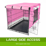 Dog Playpens & Gates: Cage Cover Enclosure for Wire Dog Cage Crate 48in PINK