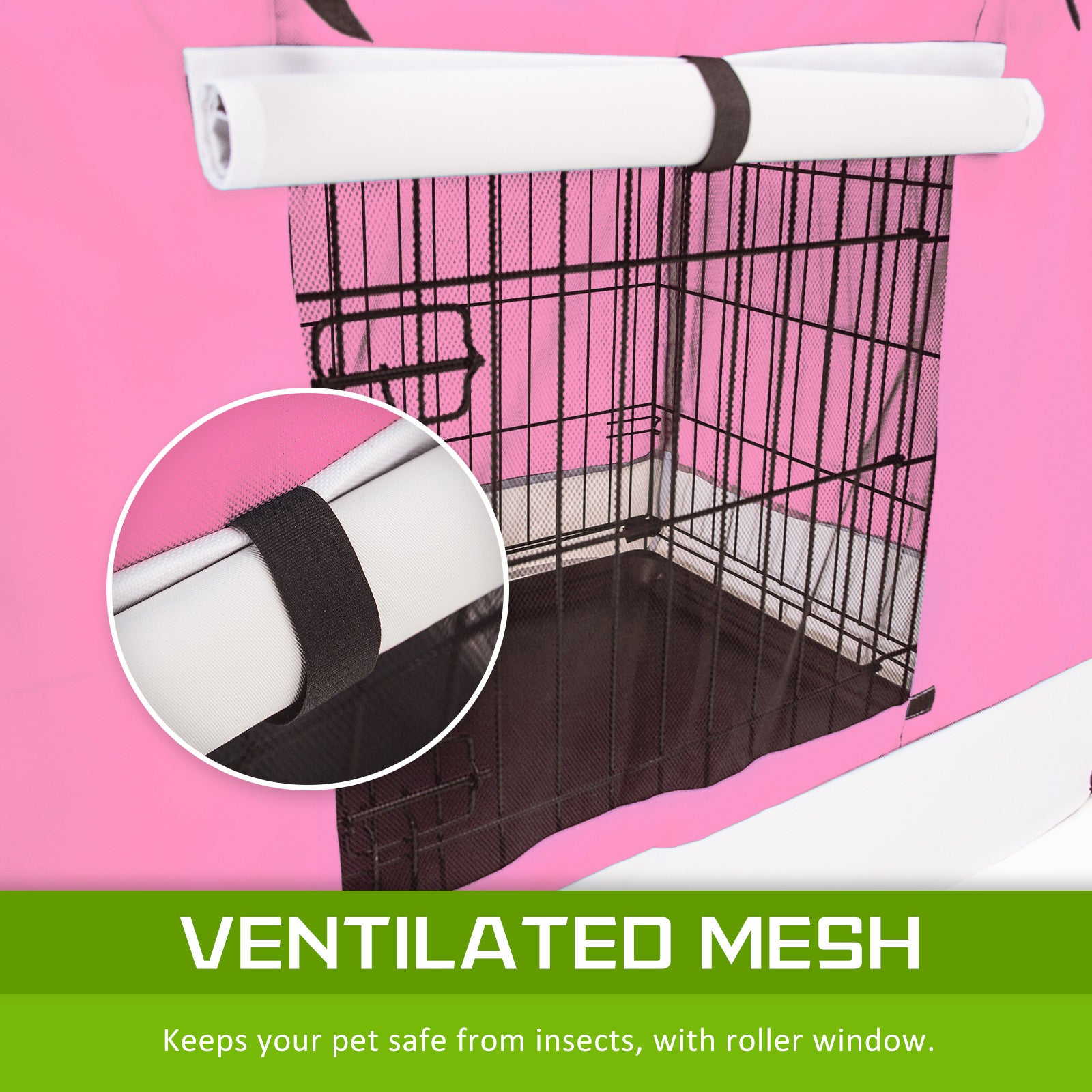 Dog Playpens & Gates: Cage Cover Enclosure for Wire Dog Cage Crate 48in PINK
