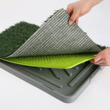 Dog Playpens & Gates: Pet Dog Potty Tray Training Toilet + 1 Grass Mat 69cm x 43cm