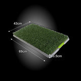 Dog Playpens & Gates: Pet Dog Potty Tray Training Toilet + 1 Grass Mat 69cm x 43cm