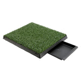 Dog Beds: Pet Dog Potty Tray Training Toilet + 1 Grass Mat 63cm x 50cm