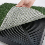 Dog Beds: Pet Dog Potty Tray Training Toilet + 1 Grass Mat 63cm x 50cm