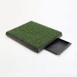 Dog Beds: Pet Dog Potty Tray Training Toilet + 1 Grass Mat 63cm x 50cm