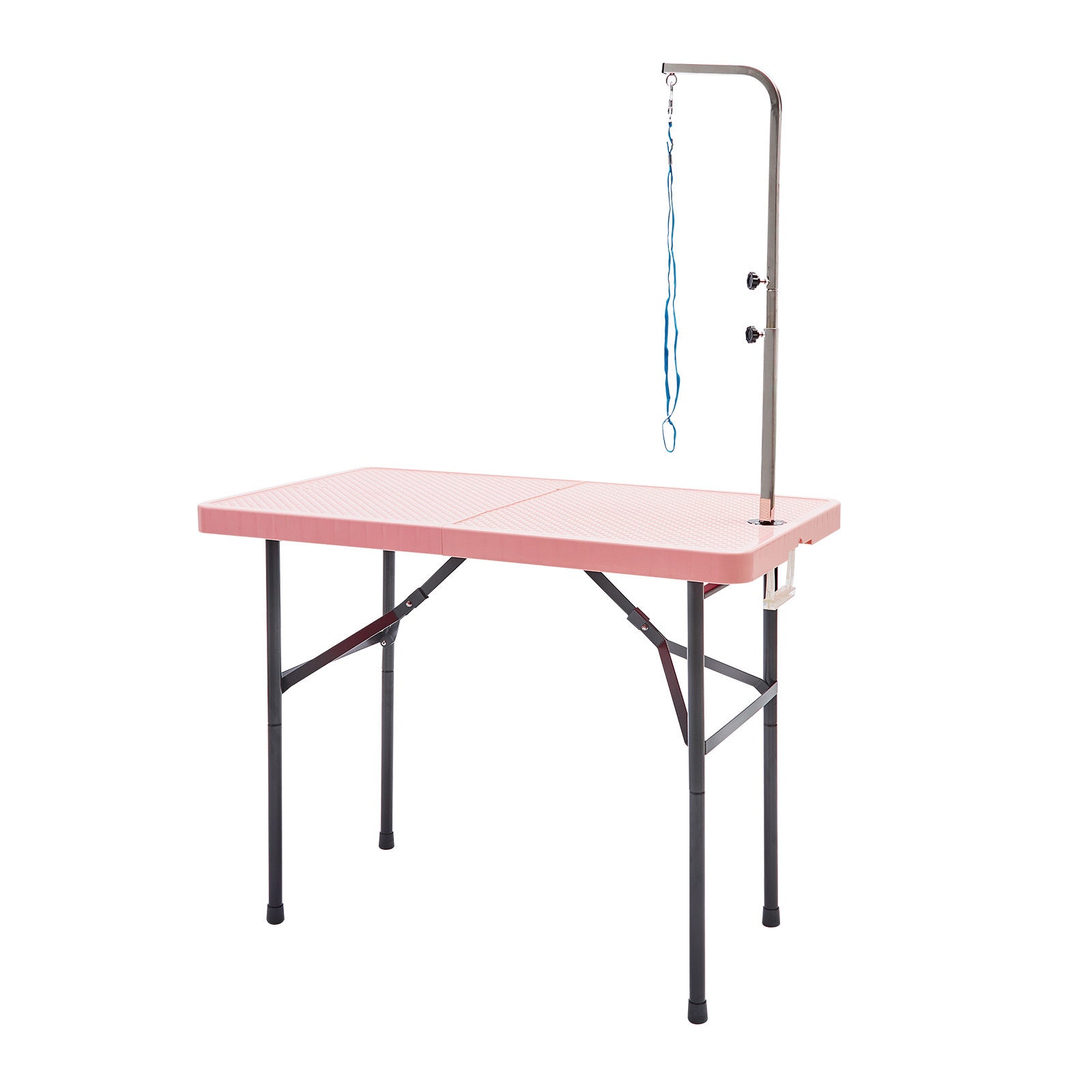 Dog Grooming Supplies: Paw Mate Pet Grooming Salon Table 97cm Adjustable Foldable Mobile Dog Cat for Commercial PINK