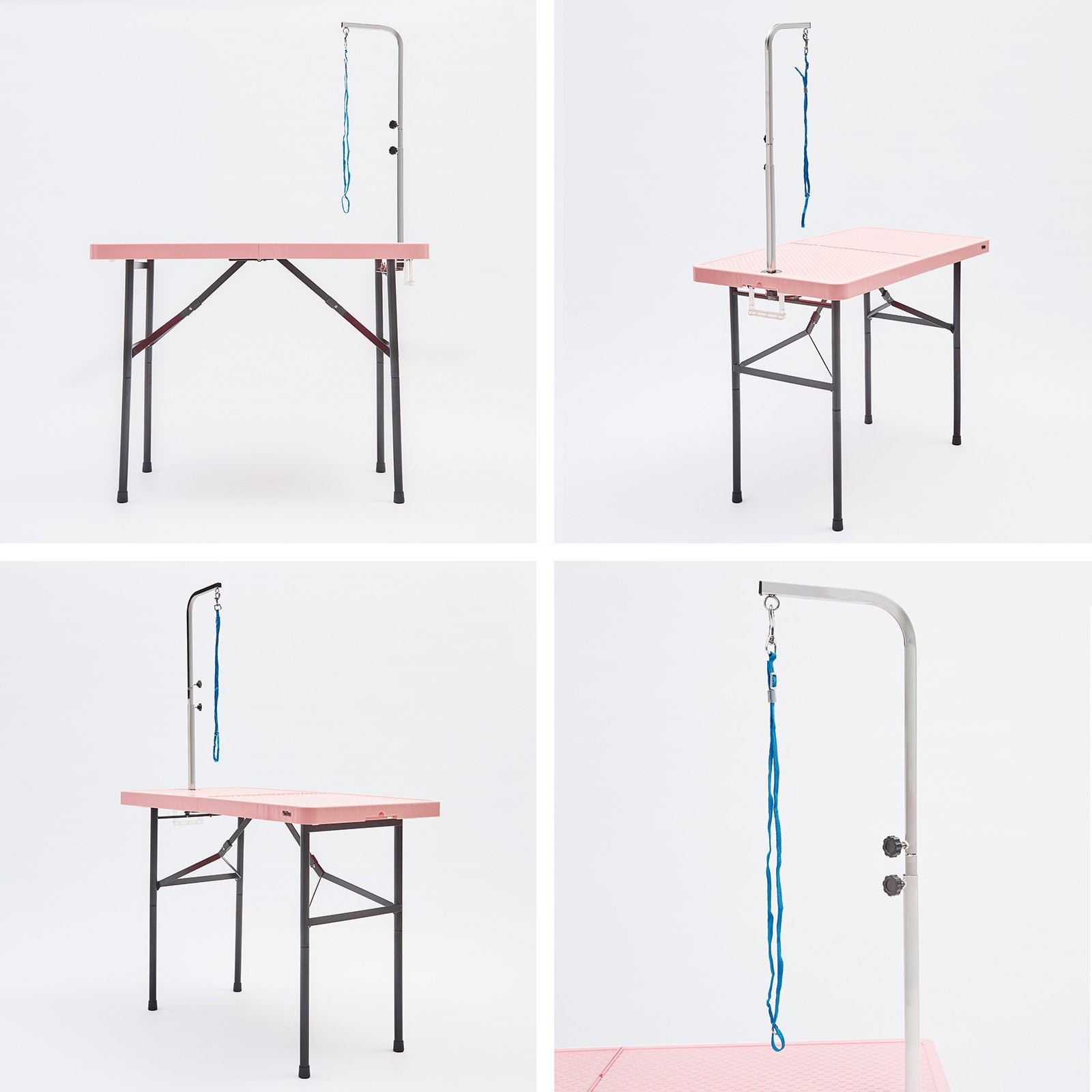 Dog Grooming Supplies: Paw Mate Pet Grooming Salon Table 97cm Adjustable Foldable Mobile Dog Cat for Commercial PINK