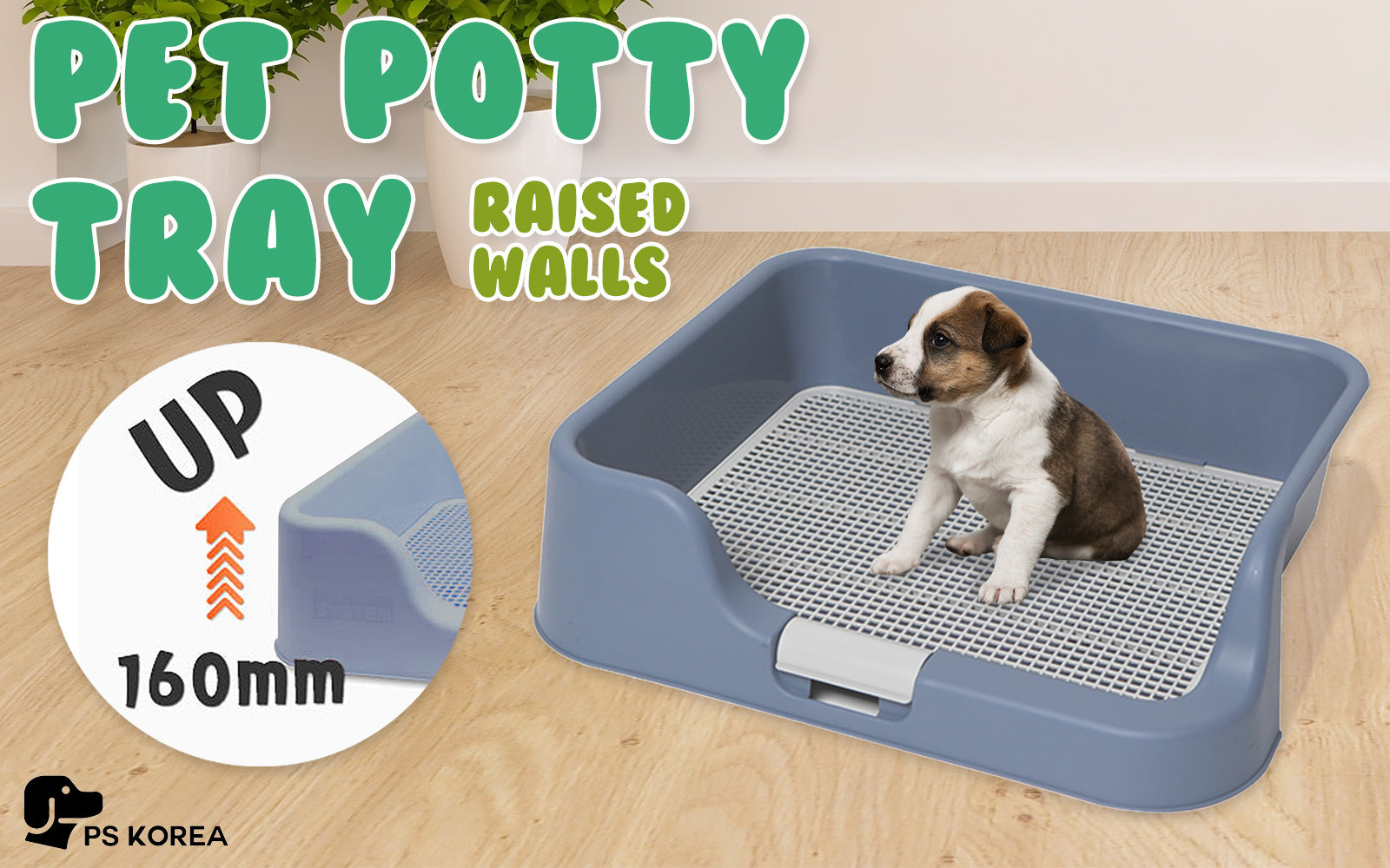 Dog Training Aids: Dog Pet Potty Tray Training Toilet Raised Walls T1 BLUE