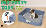 Dog Training Aids: Dog Pet Potty Tray Training Toilet Raised Walls T1 BLUE