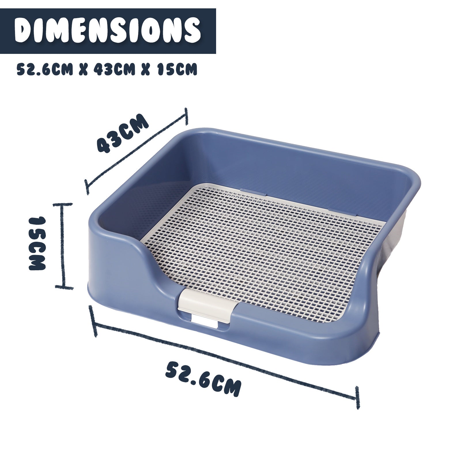 Dog Training Aids: Dog Pet Potty Tray Training Toilet Raised Walls T1 BLUE