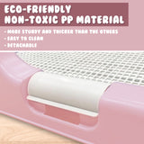 Dog Pet Potty Tray Training Toilet Raised Walls T1 PINK