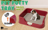 Dog Training Aids: Dog Pet Potty Tray Training Toilet Raised Walls T1 WINE