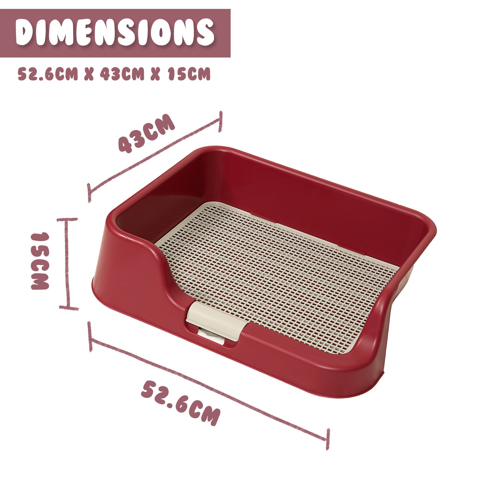 Dog Training Aids: Dog Pet Potty Tray Training Toilet Raised Walls T1 WINE