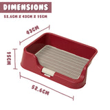 Dog Training Aids: Dog Pet Potty Tray Training Toilet Raised Walls T1 WINE