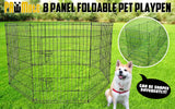 Dog Playpens & Gates: Pet Playpen Foldable Dog Cage 8 Panel 30in with Cover