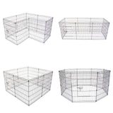 Dog Playpens & Gates: Pet Playpen Foldable Dog Cage 8 Panel 30in with Cover
