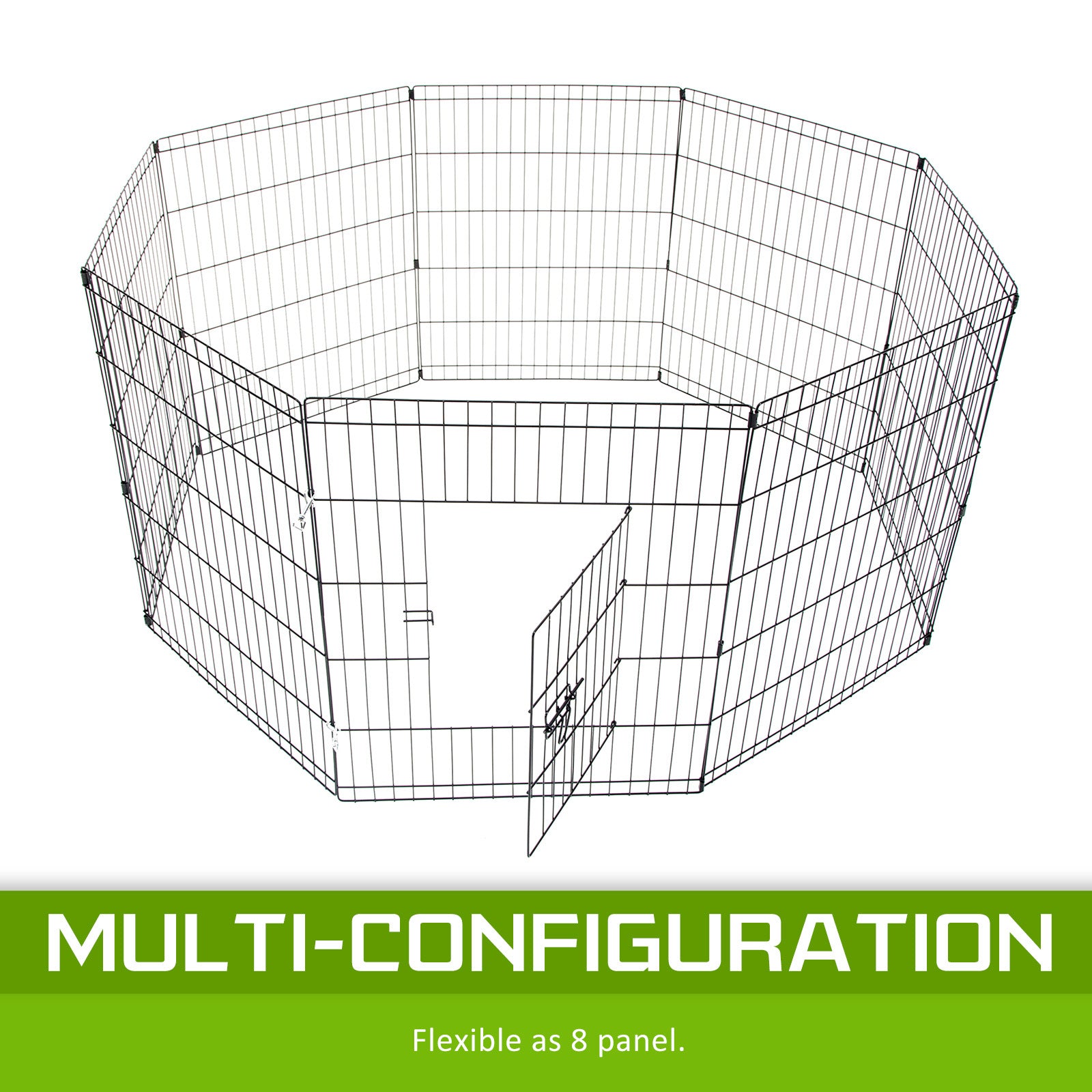 Dog Playpens & Gates: Pet Playpen Foldable Dog Cage 8 Panel 30in with Cover
